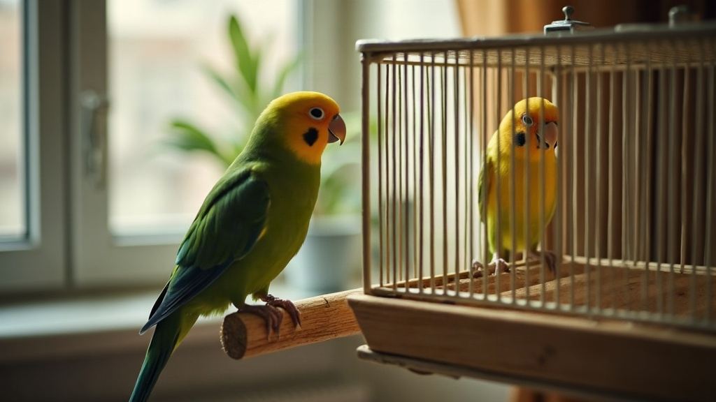 Quiet Sleep Cage Setup for a Single Parrotlet in a Studio Apartment